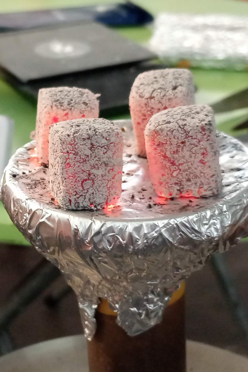 Premium Coconut Charcoal Cube 26 mm (Grade ABB) - Bowl at 30m: Continued stability